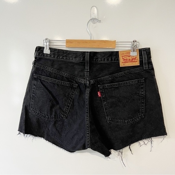 Levi's 501 Original Denim Shorts - Lunar Black - Picture 6 of 12